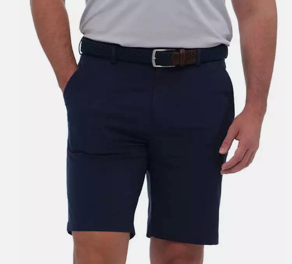 Greg Norman Men's Performance Stretch Golf Short, Blue, Size 36